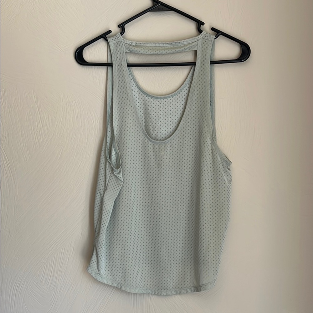 NIKE Light Green Sleeveless NIKE WORK OUT Top - Picture 3 of 4